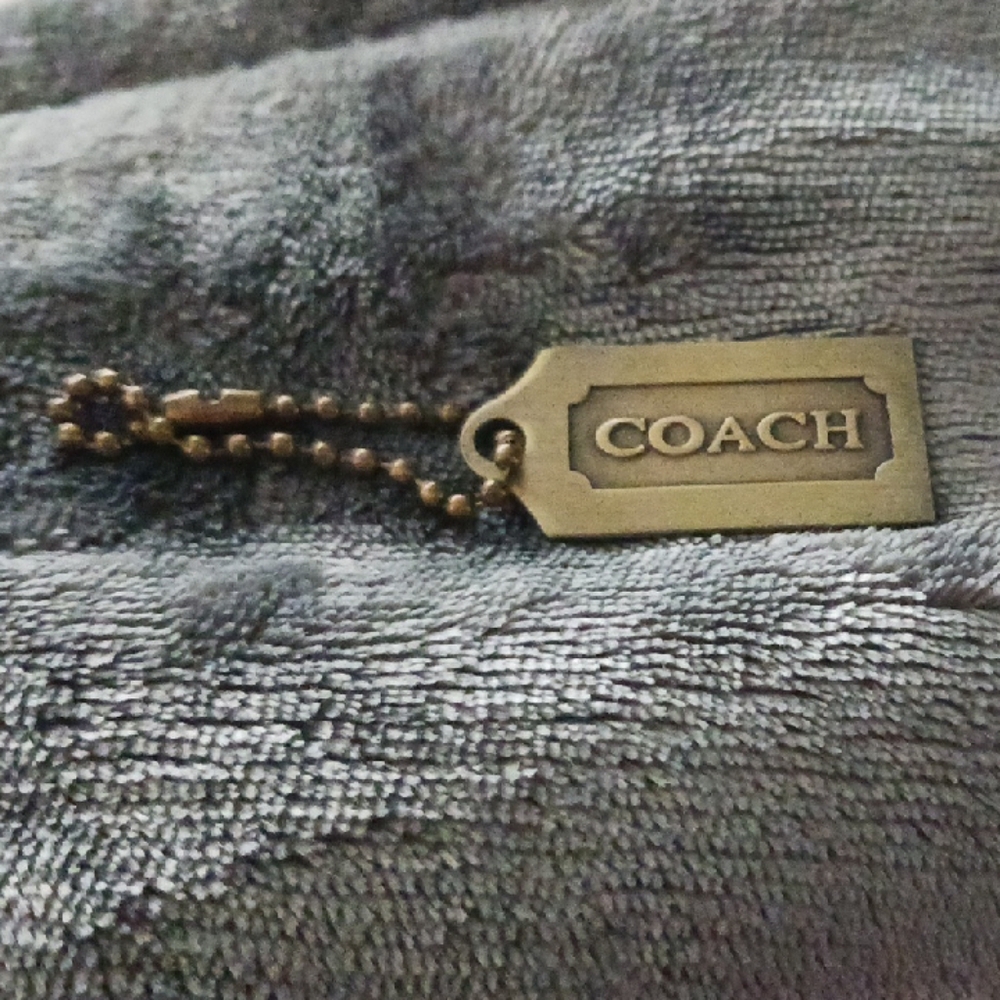 Coach Charcoal Plush Blanket